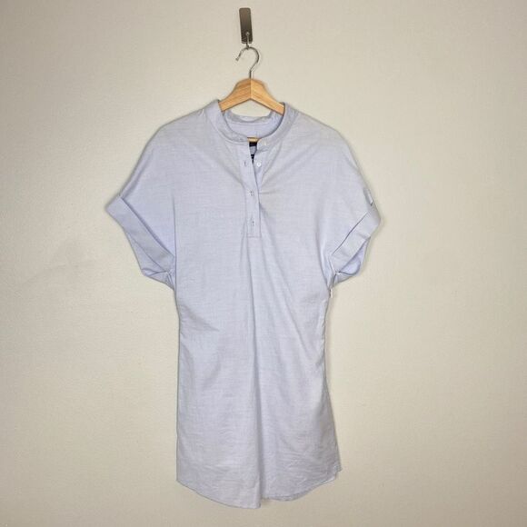 RTA brand Leigh Dolman Sleeve Poplin Shirt Mini Dress - Picture 7 of 12